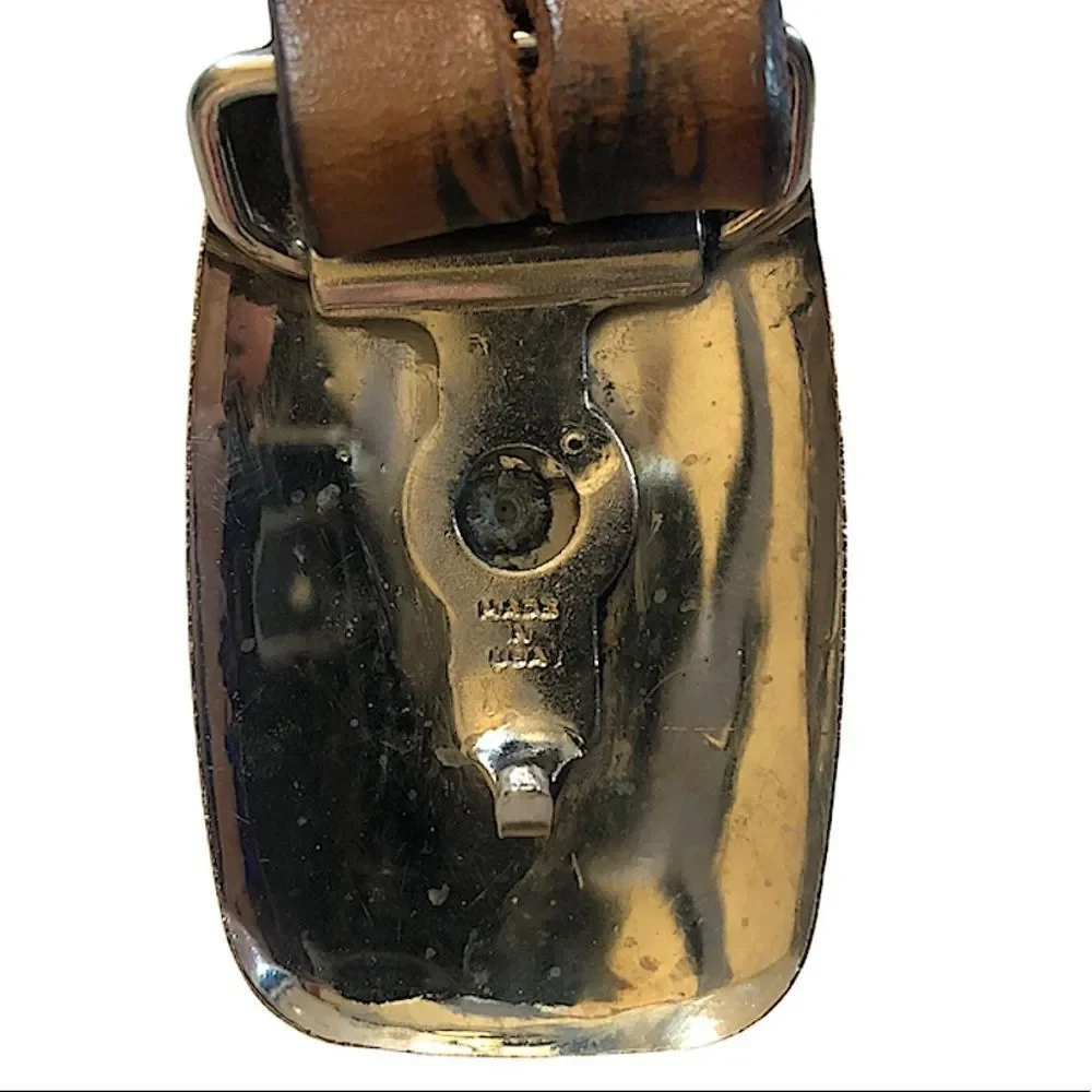Vintage Boys’ Tooled Leather Belt 22.5
